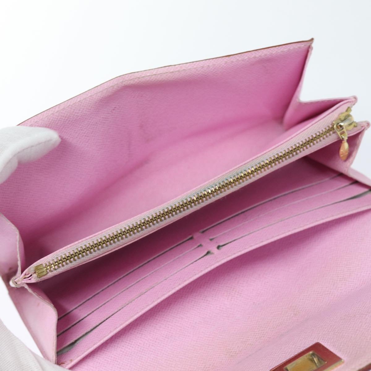 LOUIS VUITTON Multicolor Portefeuille Sara Nu Wallet White M60277 LV 82988