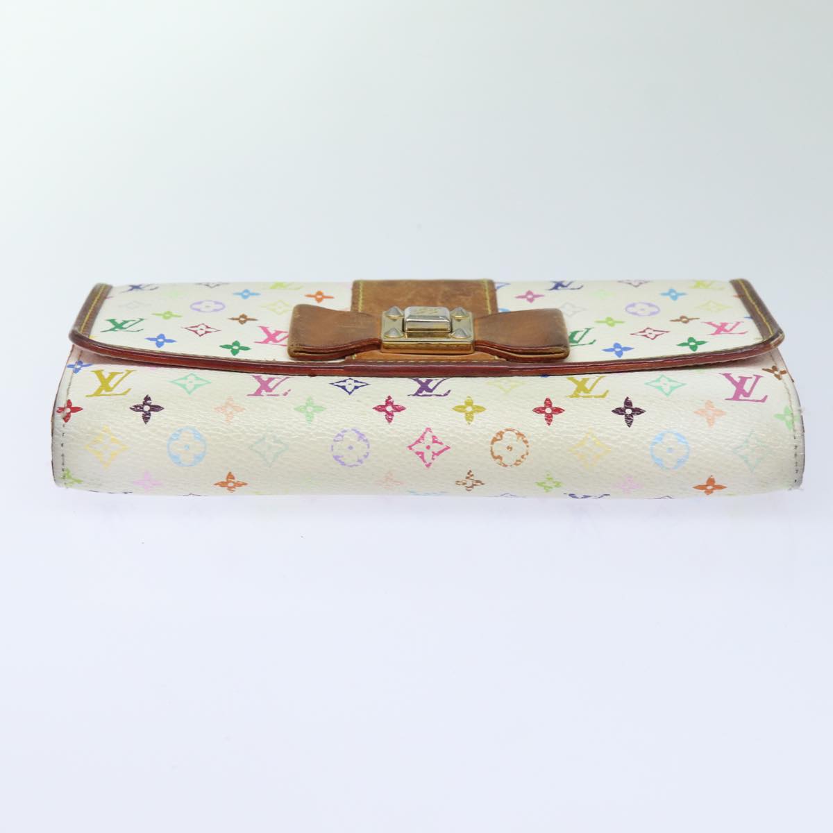 LOUIS VUITTON Multicolor Portefeuille Sara Nu Wallet White M60277 LV 82988