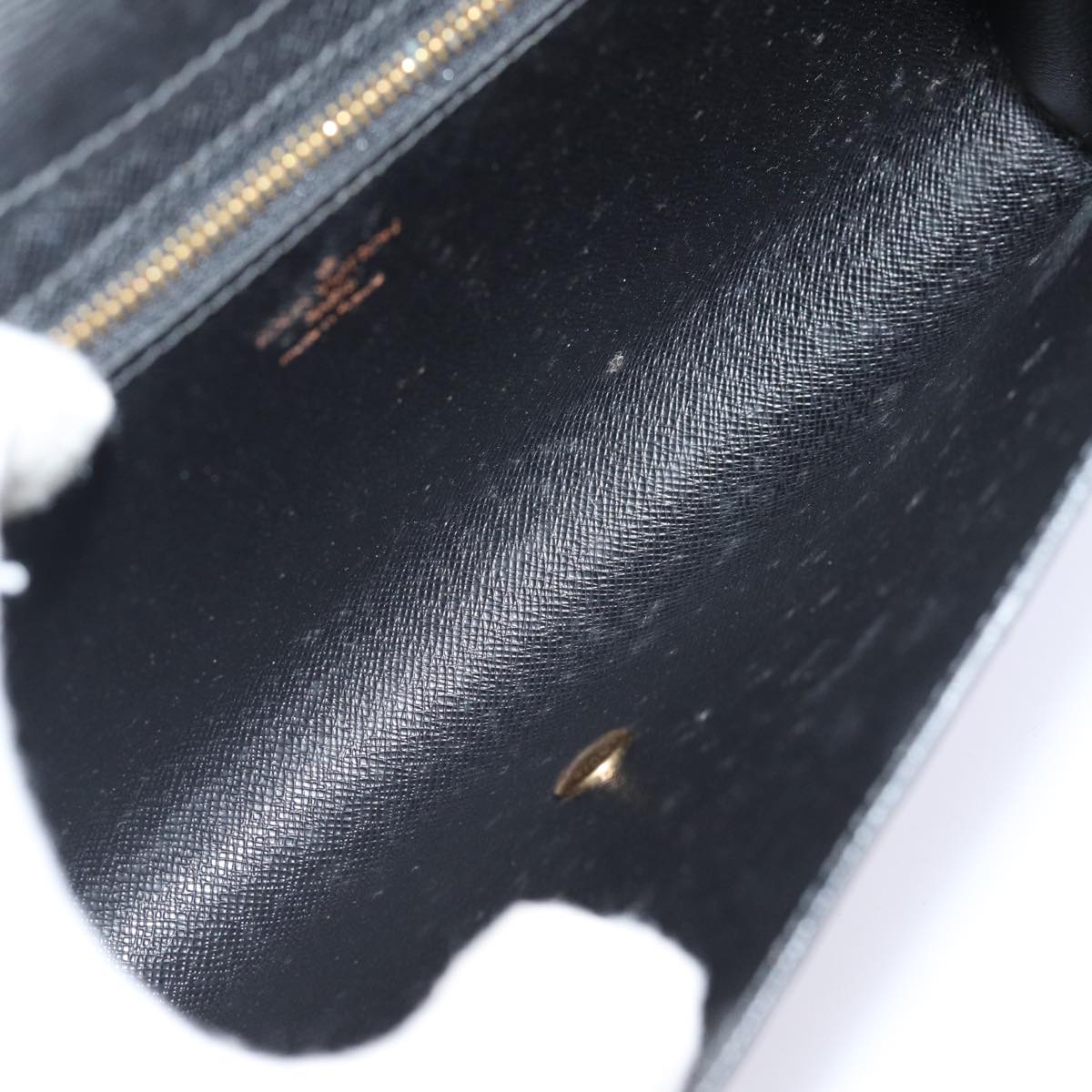 LOUIS VUITTON Epi Art Deco Clutch Bag Black M52632 LV 82997