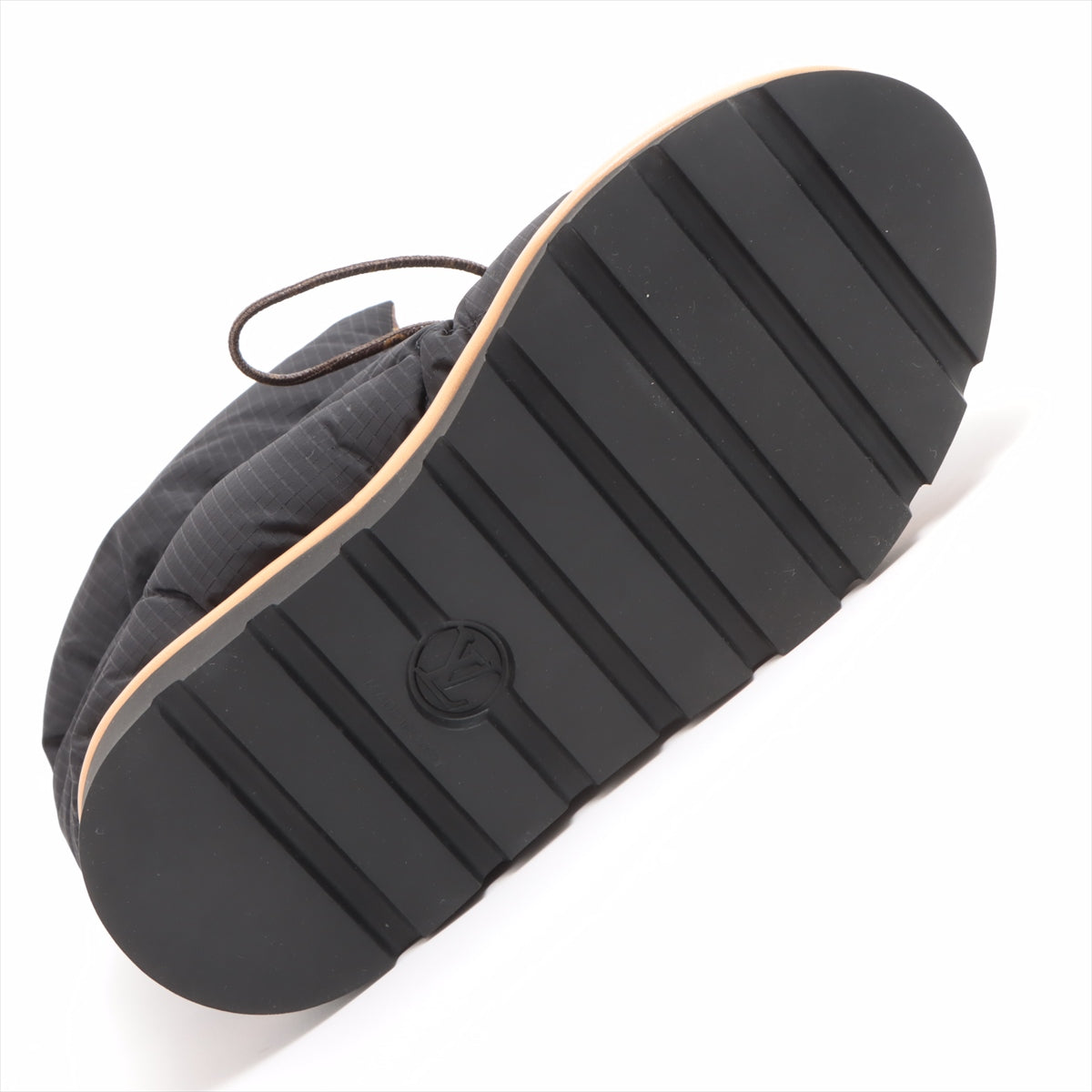 Louis Vuitton Pillowline 21 Years Nylon  Leather Short Boots 38  Black × Brown SC0211 Monograph