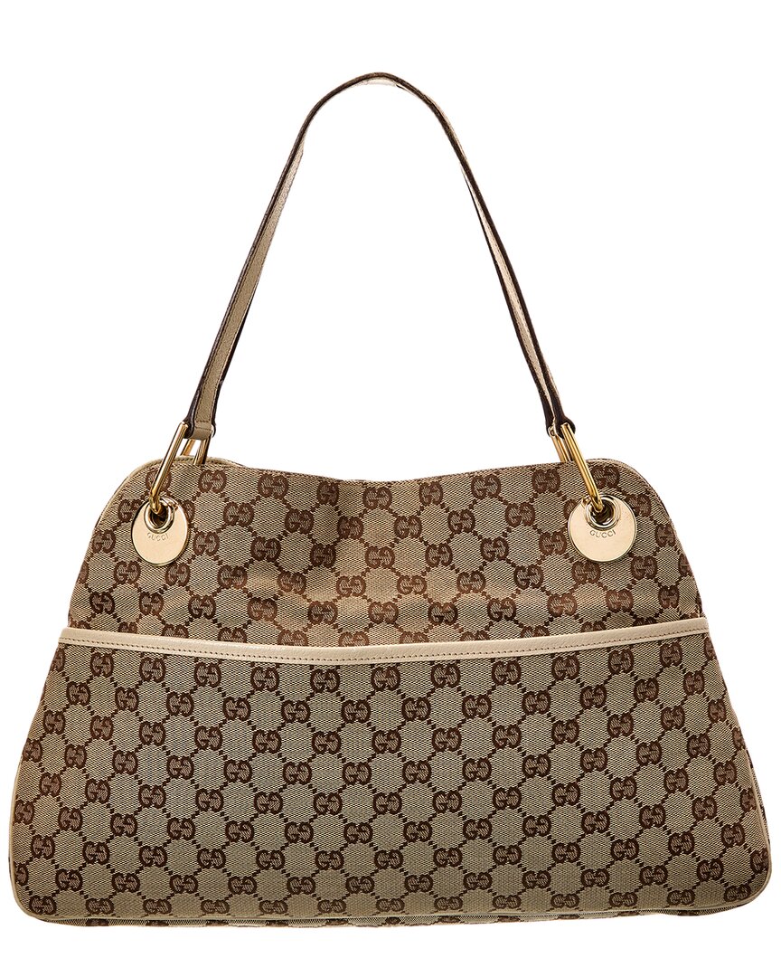Luxury Gucci Trending 2025 Brown GG Canvas Eclipse Shoulder Bag ( )