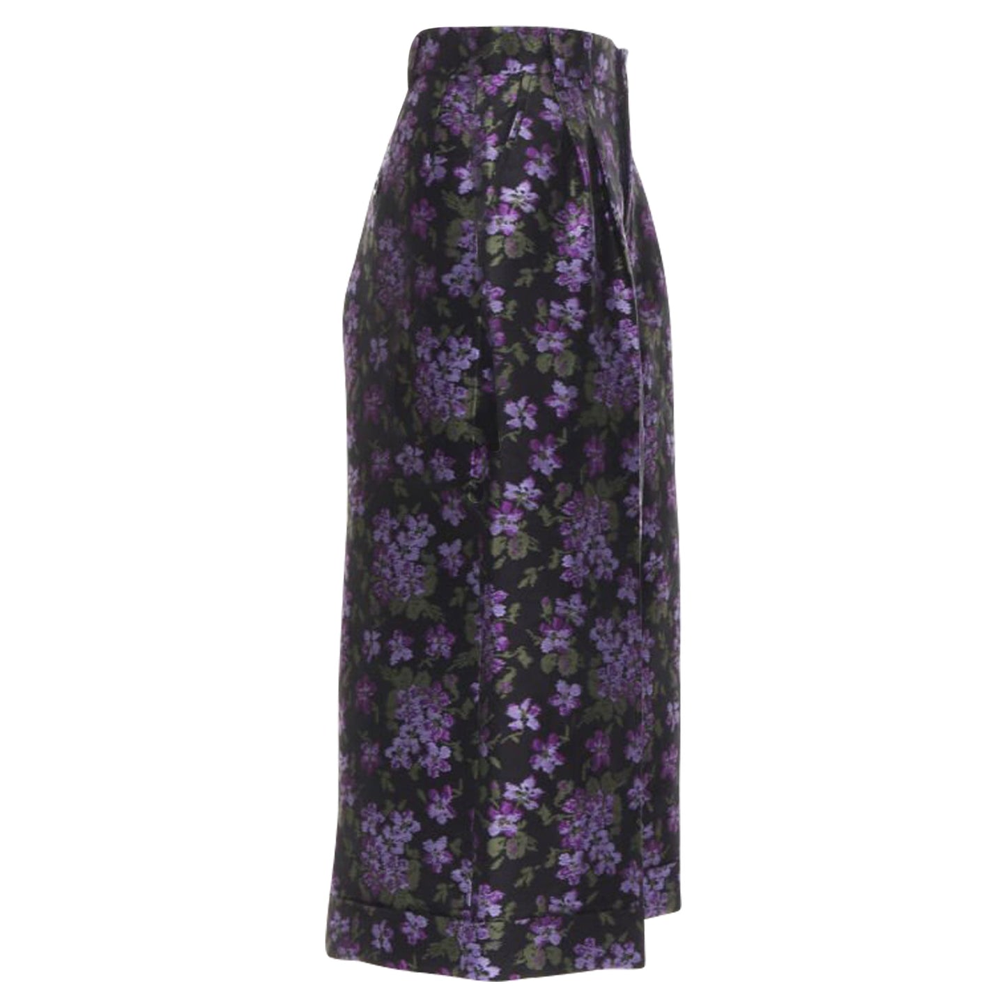 Gucci floral jacquard embroidery patch culotte shorts