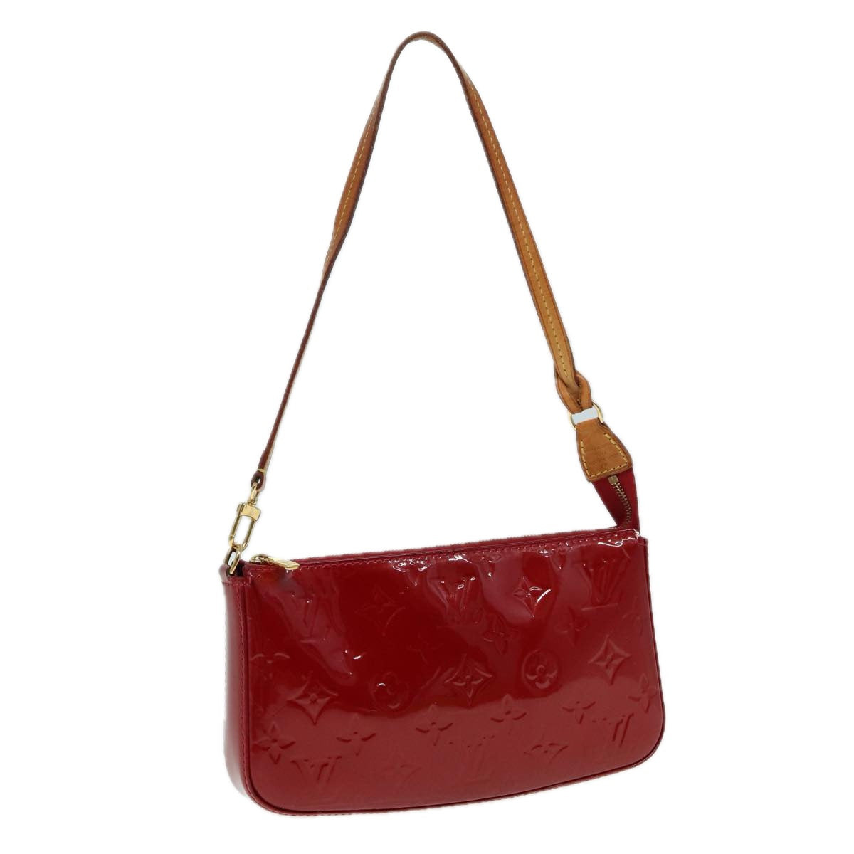 LOUIS VUITTON Vernis Pochette Accessoires Pouch Pomme D'amour M91577 83014