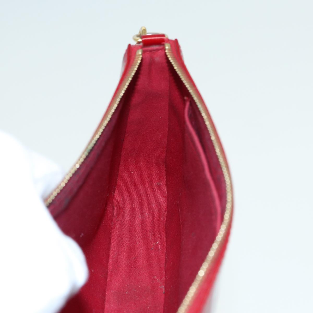 LOUIS VUITTON Vernis Pochette Accessoires Pouch Pomme D'amour M91577 83014