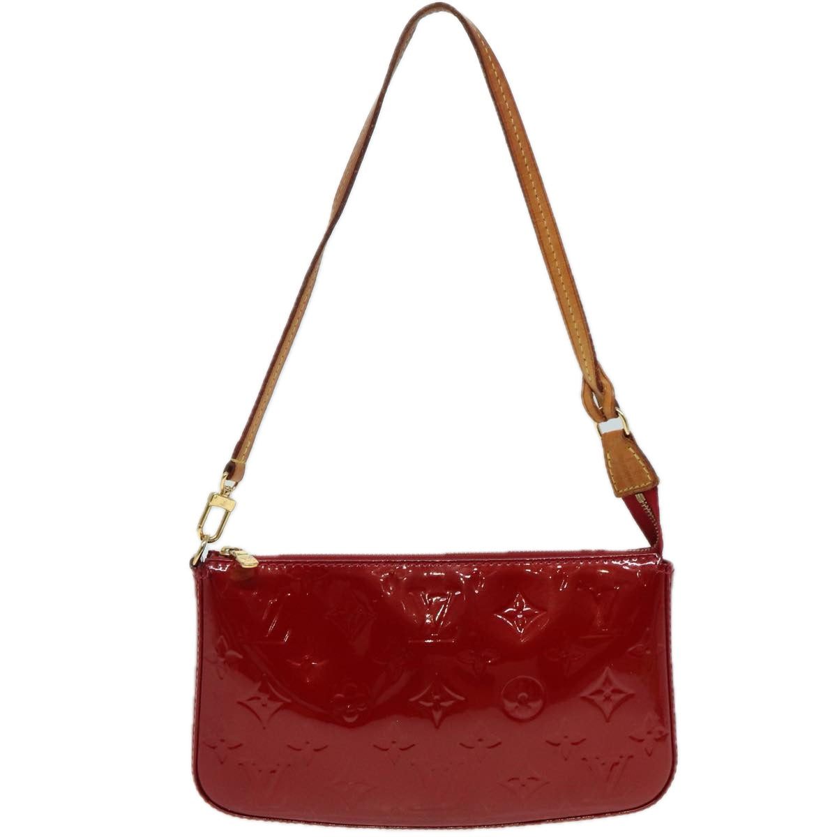 LOUIS VUITTON Vernis Pochette Accessoires Pouch Pomme D'amour M91577 83014