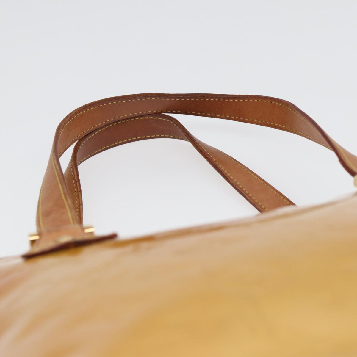 LOUIS VUITTON Monogram Vernis Houston Hand Bag Beige M91004 LV 83018