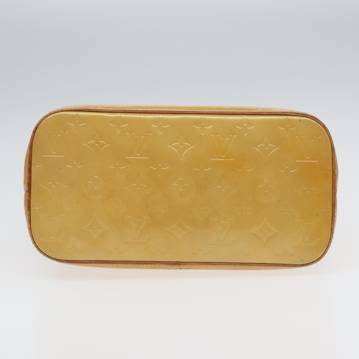 LOUIS VUITTON Monogram Vernis Houston Hand Bag Beige M91004 LV 83018