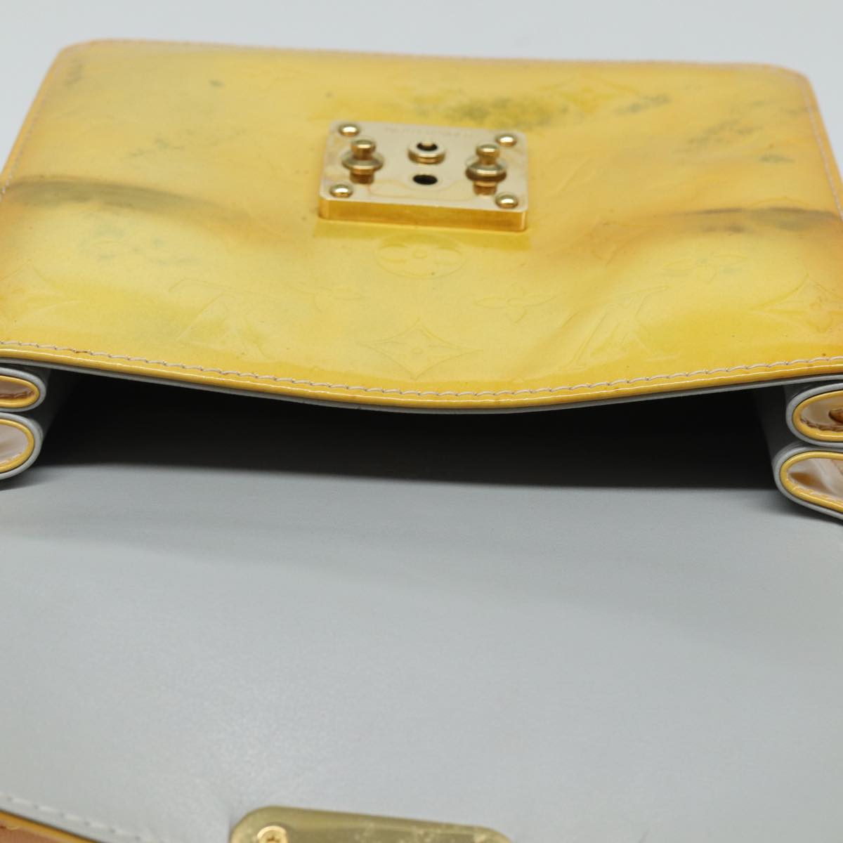 LOUIS VUITTON Monogram Vernis Spring street Hand Bag Gris M91029 LV 83020