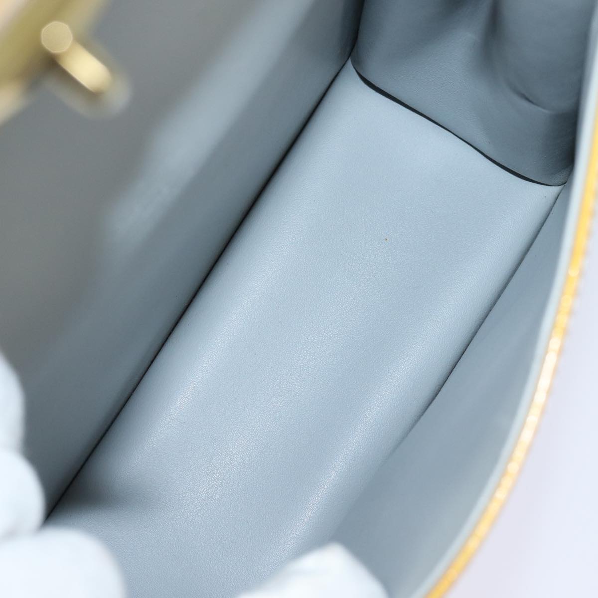 LOUIS VUITTON Monogram Vernis Spring street Hand Bag Gris M91029 LV 83020