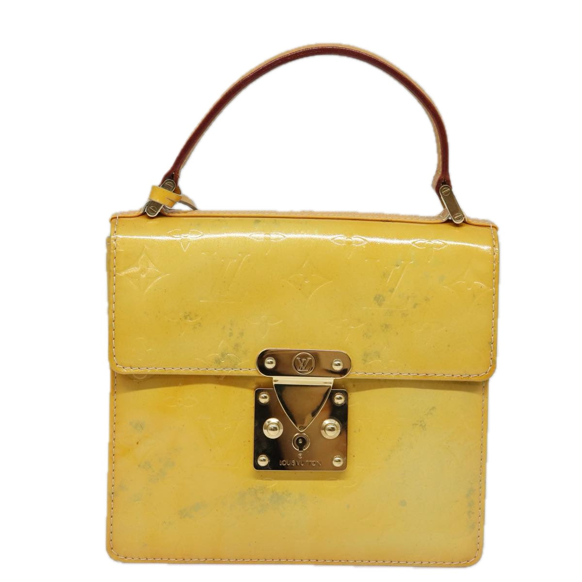 LOUIS VUITTON Monogram Vernis Spring street Hand Bag Gris M91029 LV 83020