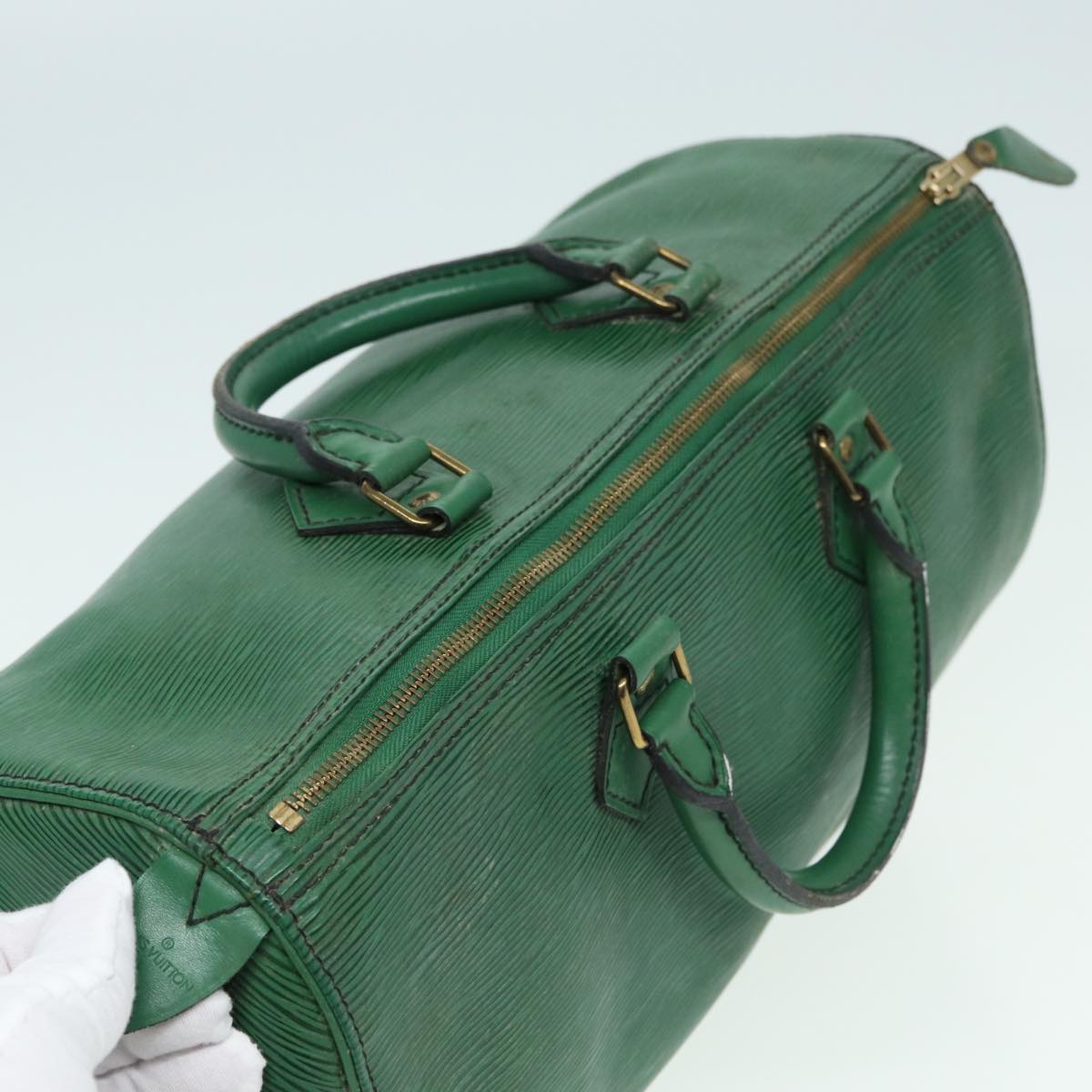 LOUIS VUITTON Epi Speedy 35 Hand Bag Borneo Green M42994 LV 83023