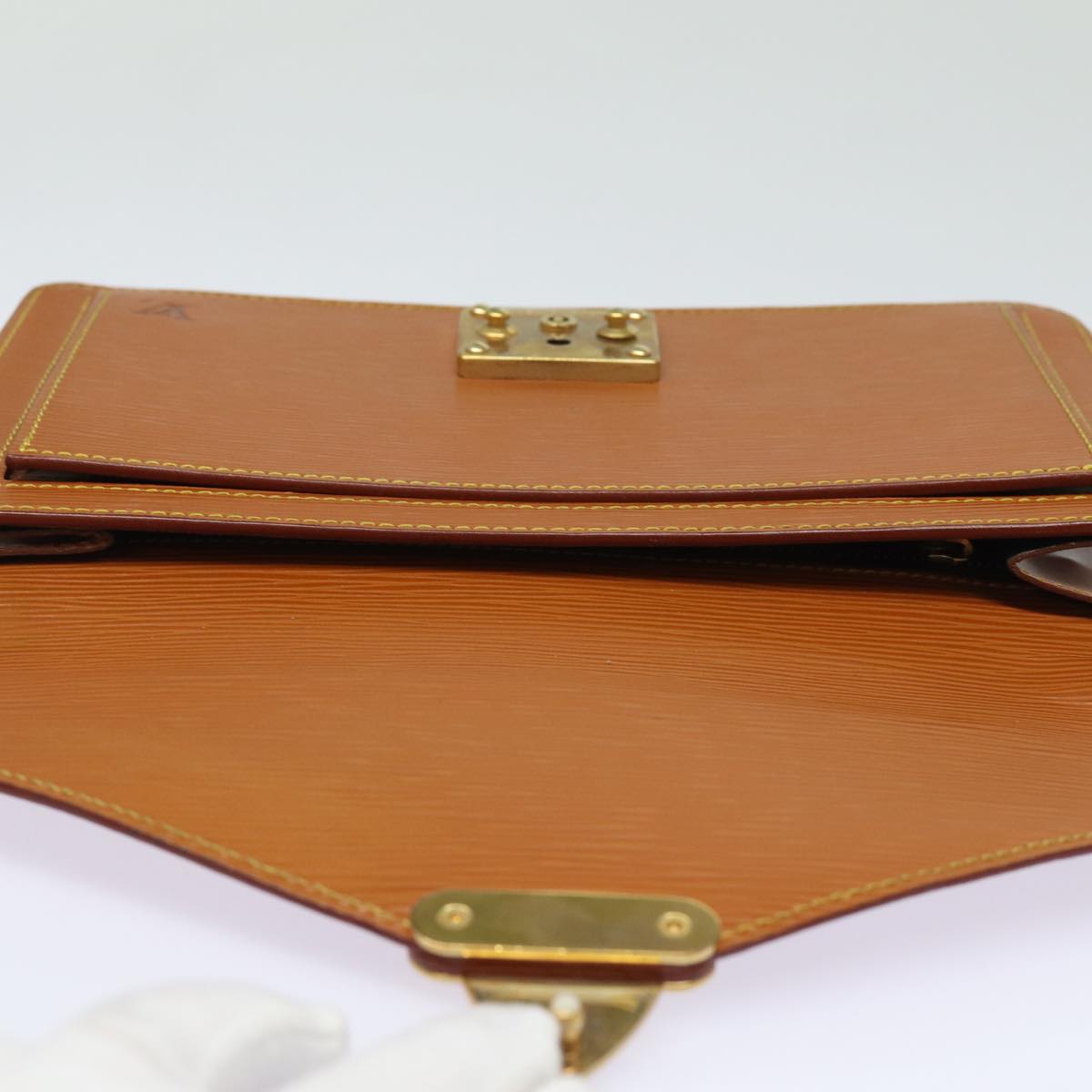LOUIS VUITTON Epi Serie Dragonne Hand Bag Kenya Brown M52618 LV 83028