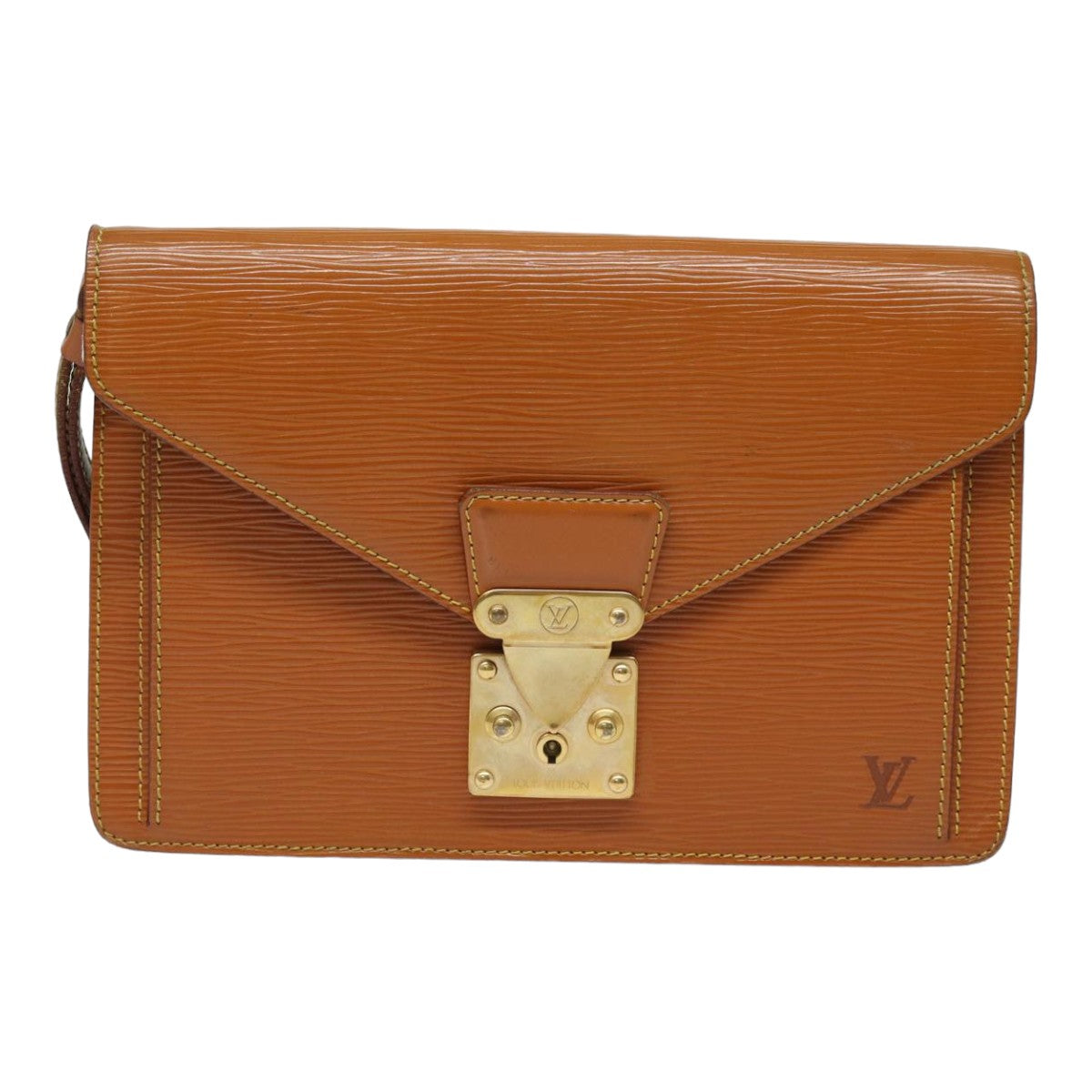 LOUIS VUITTON Epi Serie Dragonne Hand Bag Kenya Brown M52618 LV 83028