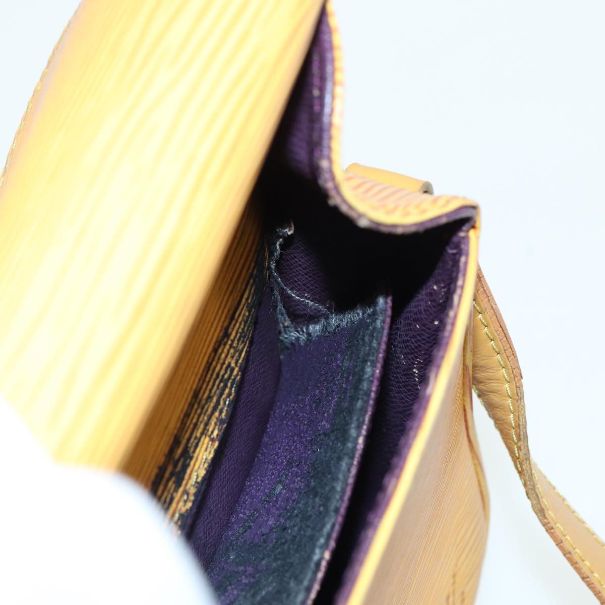 LOUIS VUITTON Epi Saint Cloud PM Shoulder Bag Yellow M52219 LV 83031