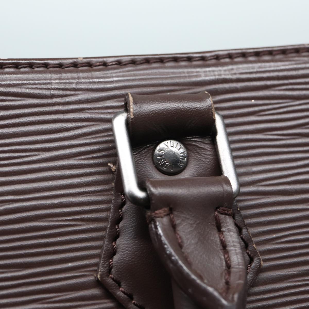 LOUIS VUITTON Epi Sac Plat Hand Bag Mocha Brown M5908D LV 83038