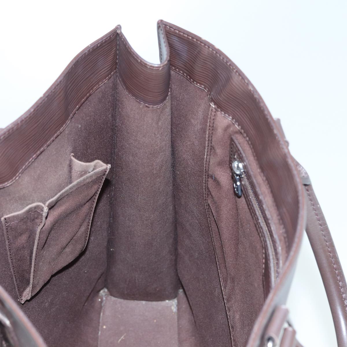 LOUIS VUITTON Epi Sac Plat Hand Bag Mocha Brown M5908D LV 83038