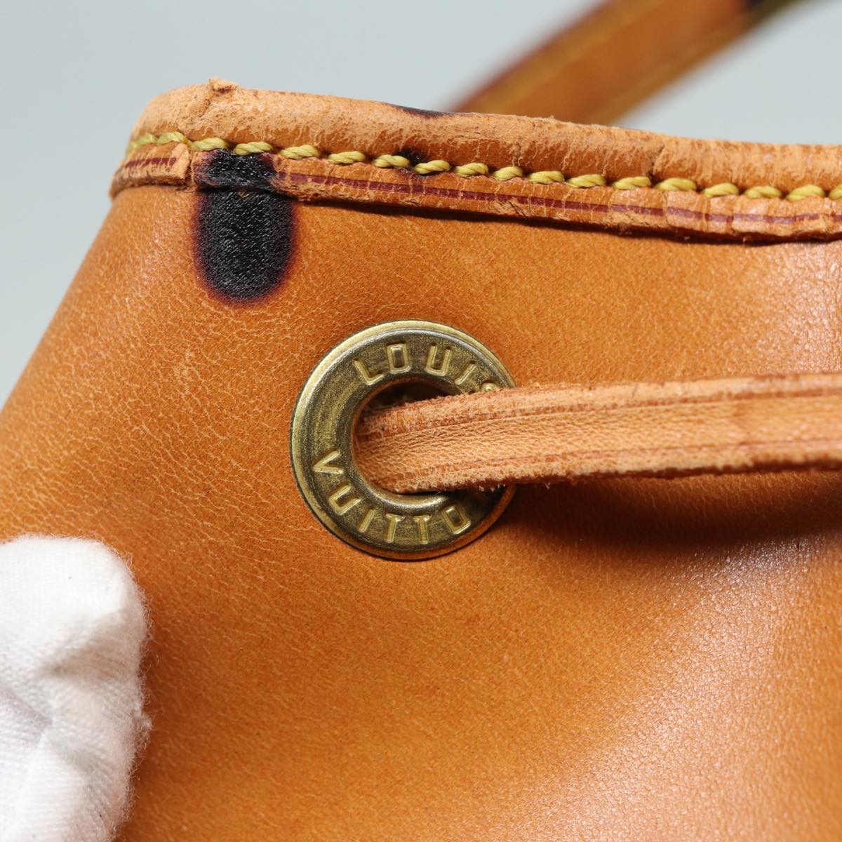LOUIS VUITTON Nomad Mini Noe Hand Bag Leather Beige M43528 LV 83039