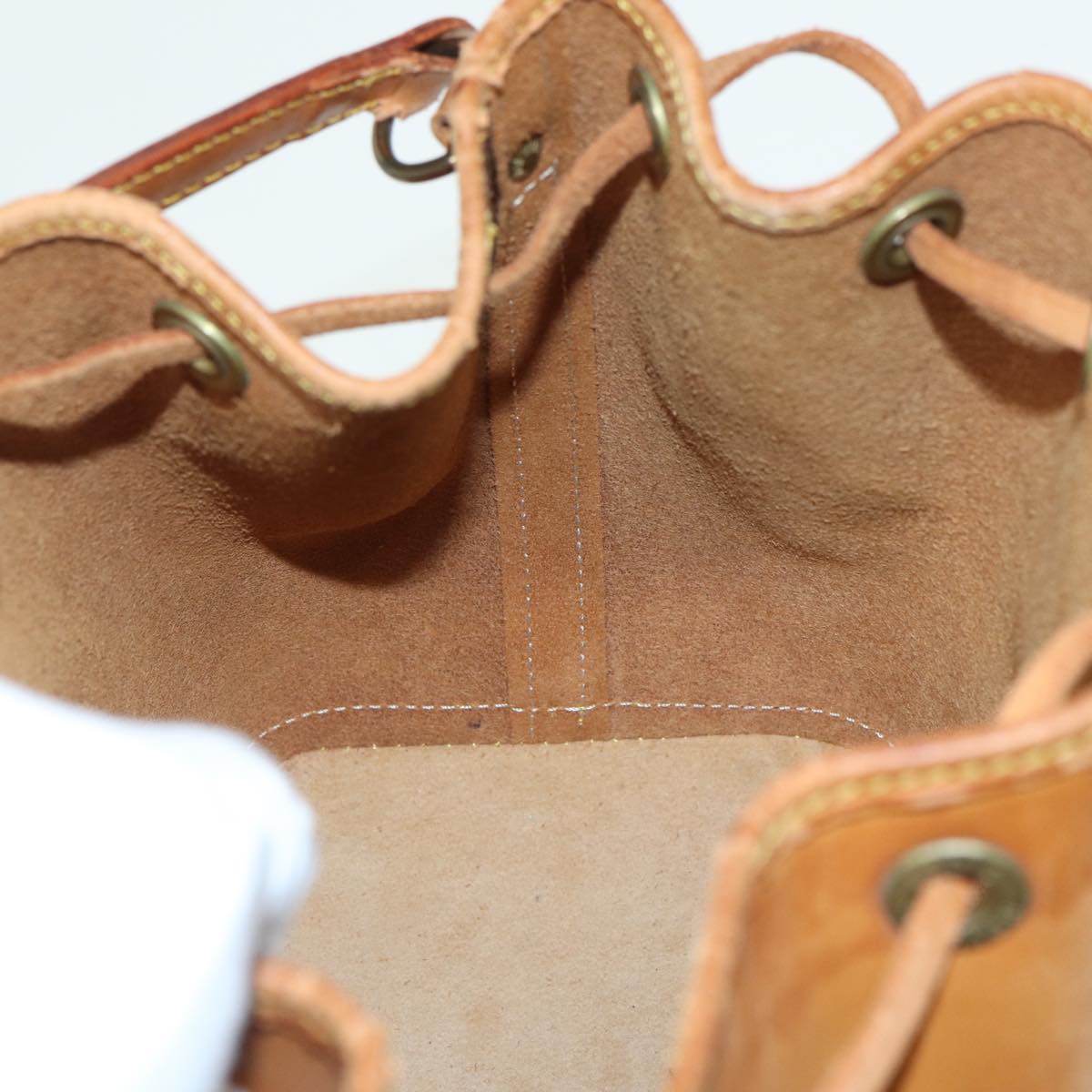 LOUIS VUITTON Nomad Mini Noe Hand Bag Leather Beige M43528 LV 83039