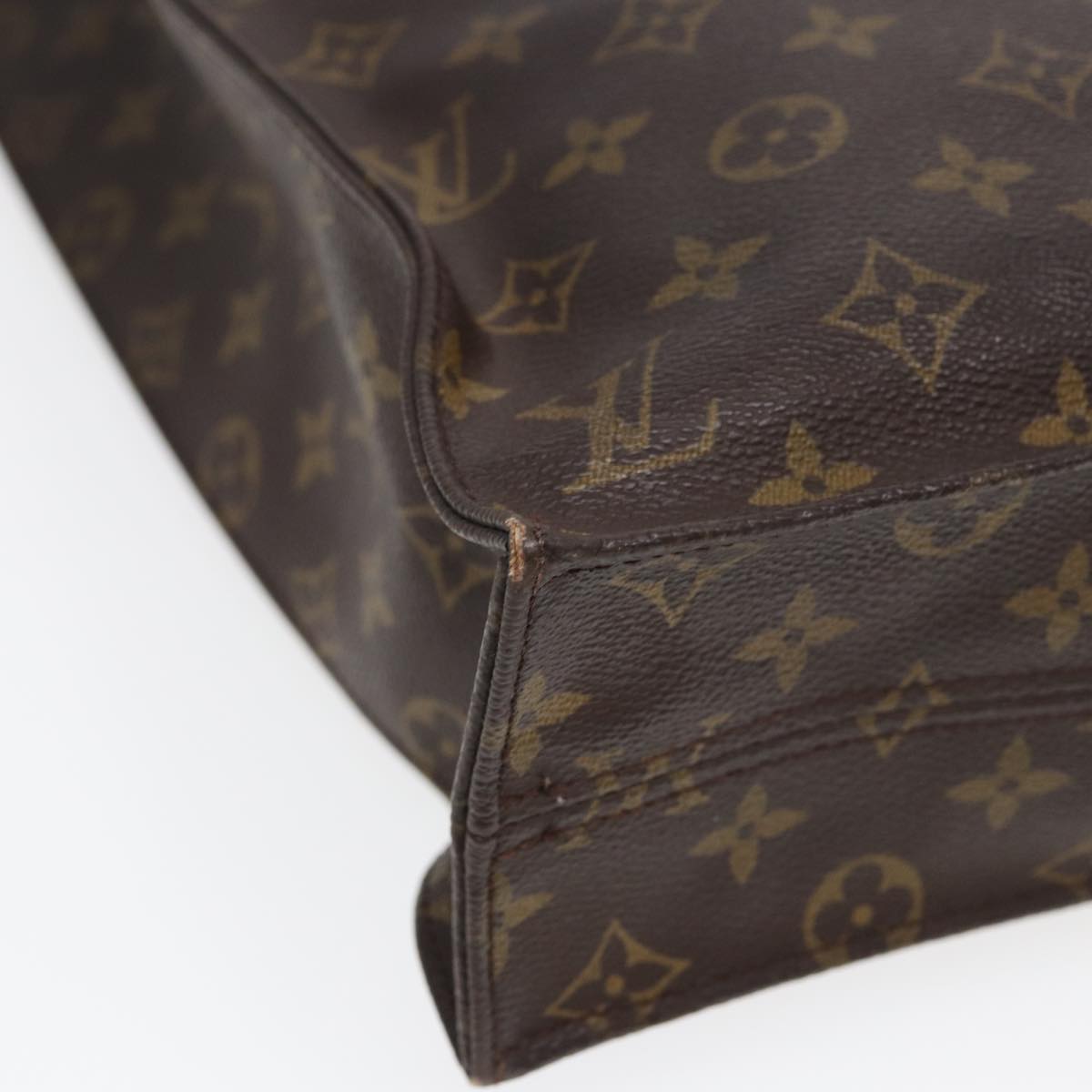 LOUIS VUITTON Monogram Sac Plat Hand Bag M51140 LV 83048