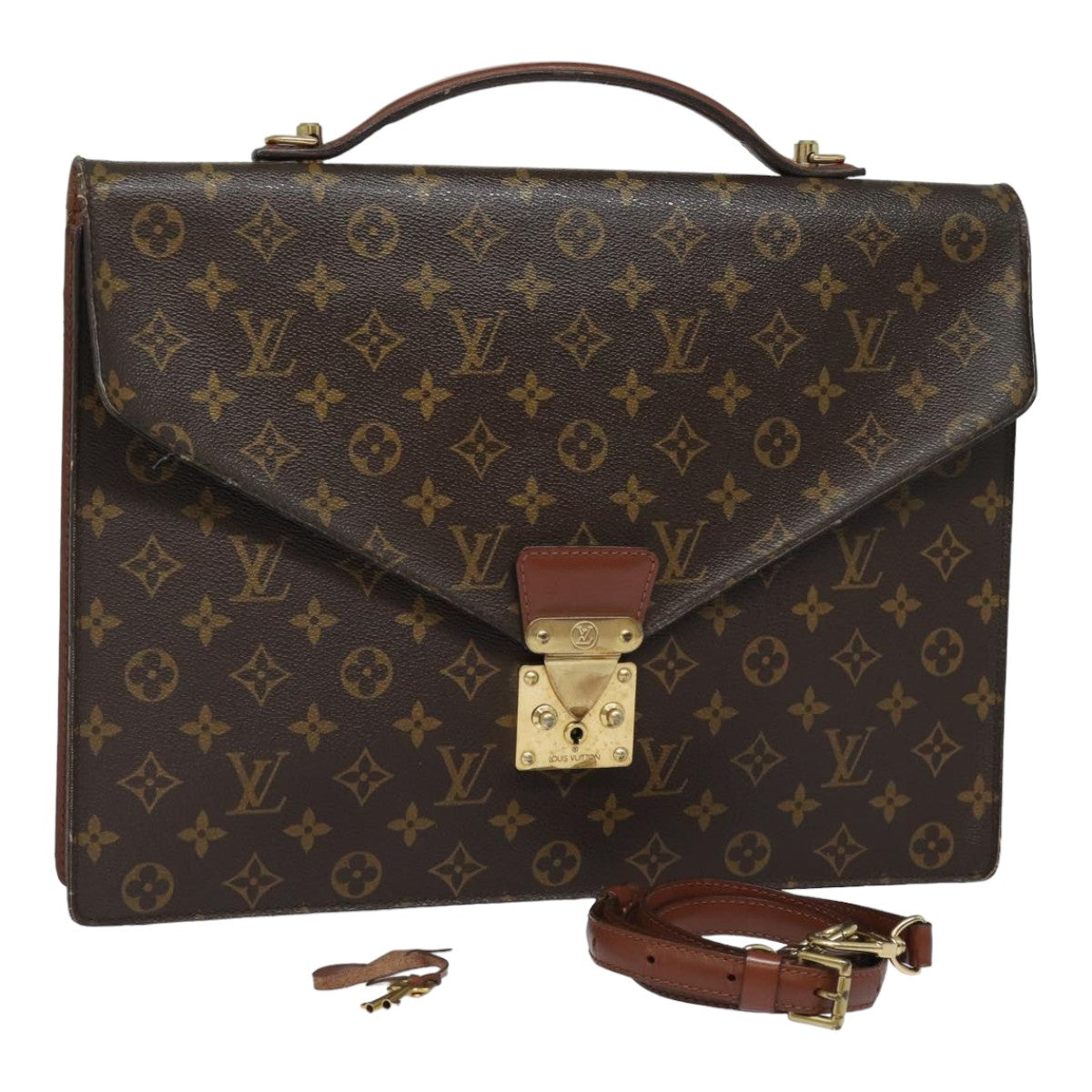 LOUIS VUITTON Monogram PorteDocuments Bandouliere Business Bag M53338 83056
