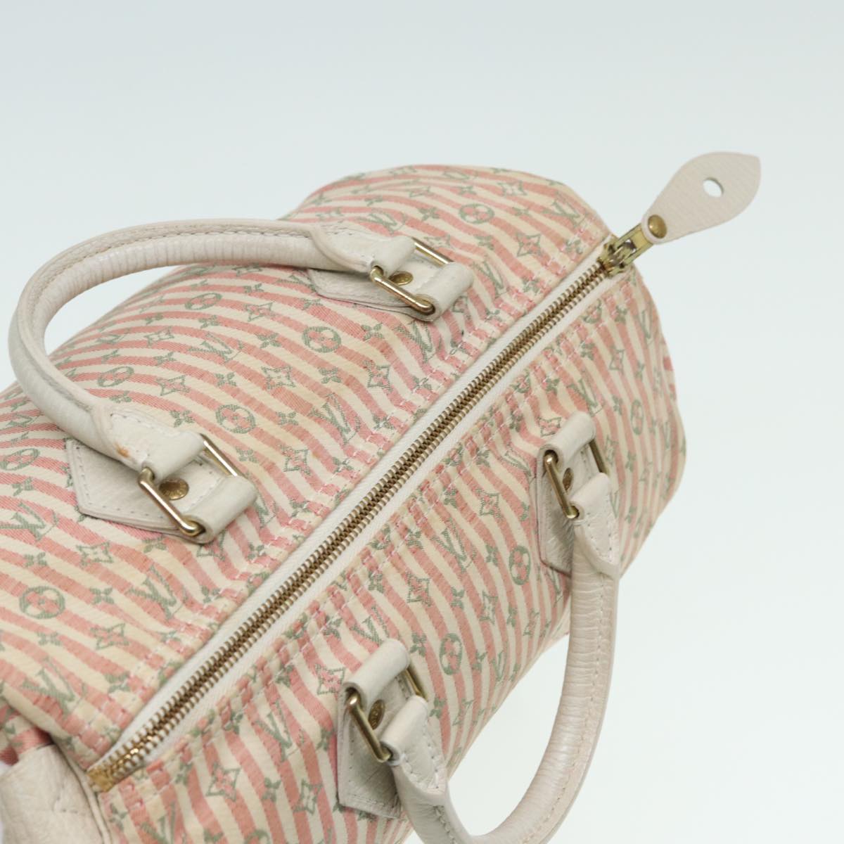 LOUIS VUITTON Monogram Mini Lin Croisette Speedy 30 Bag Pink M95501 83068