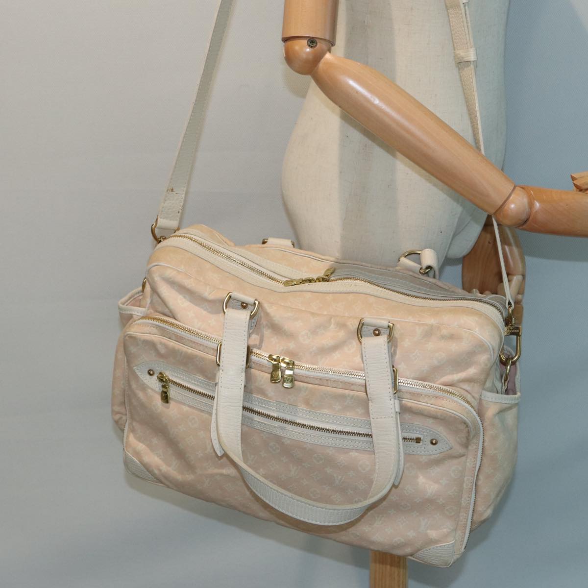 LOUIS VUITTON Monogram Mini Lin Sac Arange Shoulder Bag Rose M95255 83069