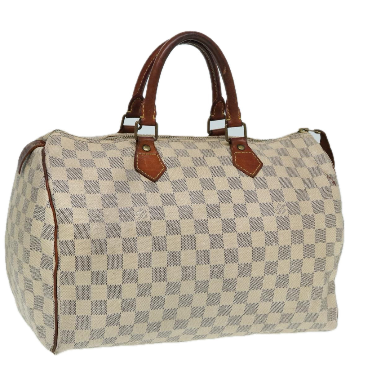 LOUIS VUITTON Damier Azur Speedy 35 Hand Bag N41535 LV 83075