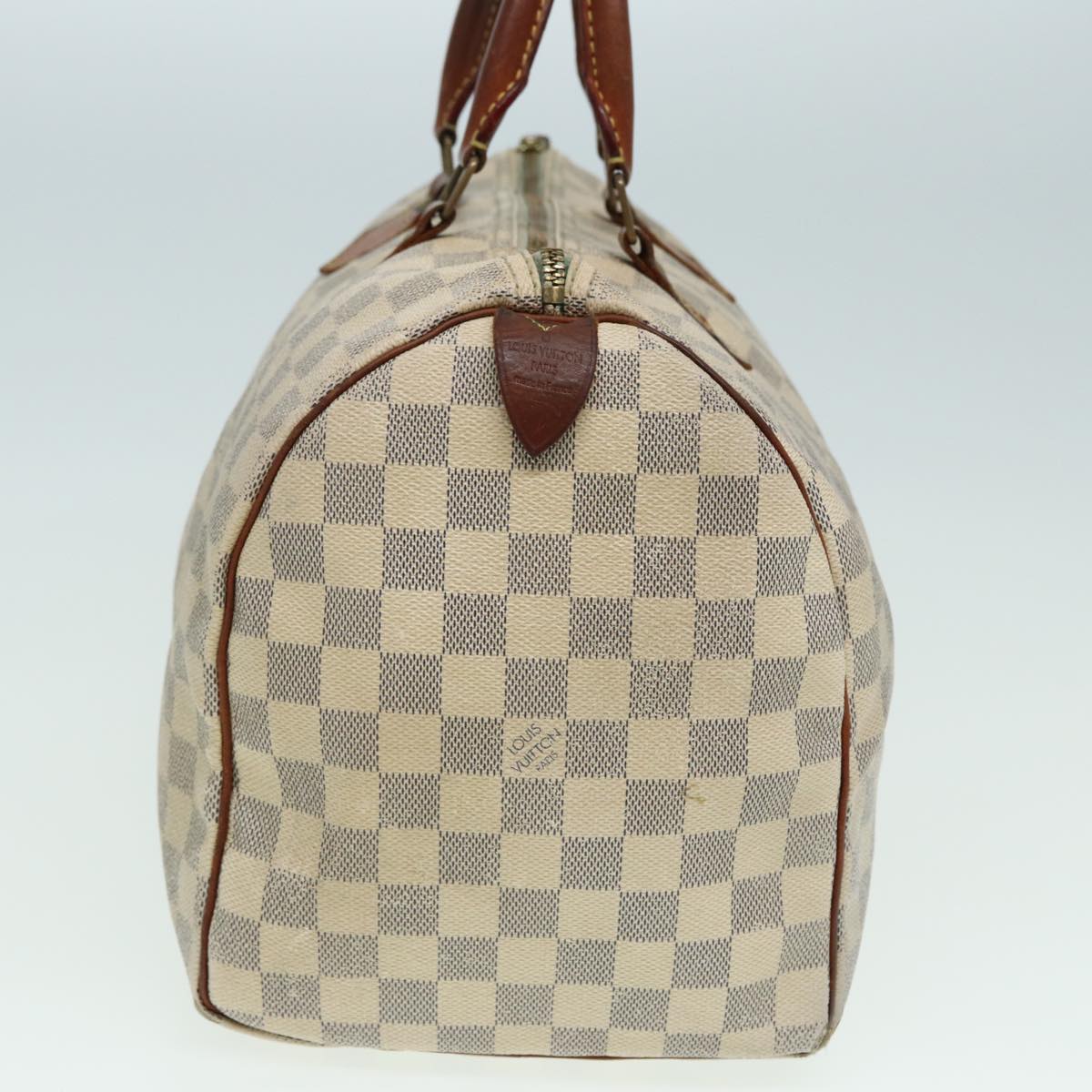 LOUIS VUITTON Damier Azur Speedy 35 Hand Bag N41535 LV 83075