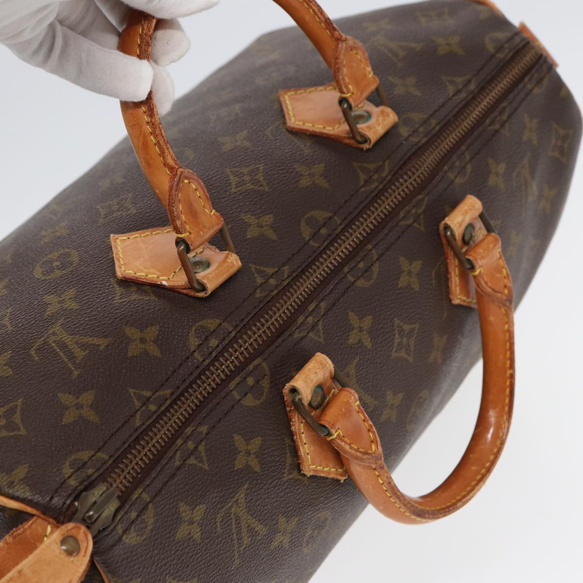 LOUIS VUITTON Monogram Speedy 35 Hand Bag M41524 LV 83080