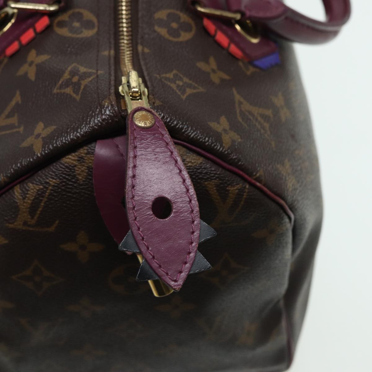 LOUIS VUITTON Monogram Totem Speedy 30 Hand Bag M41666 LV 83082