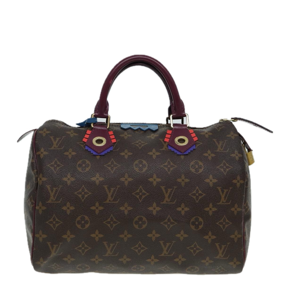 LOUIS VUITTON Monogram Totem Speedy 30 Hand Bag M41666 LV 83082