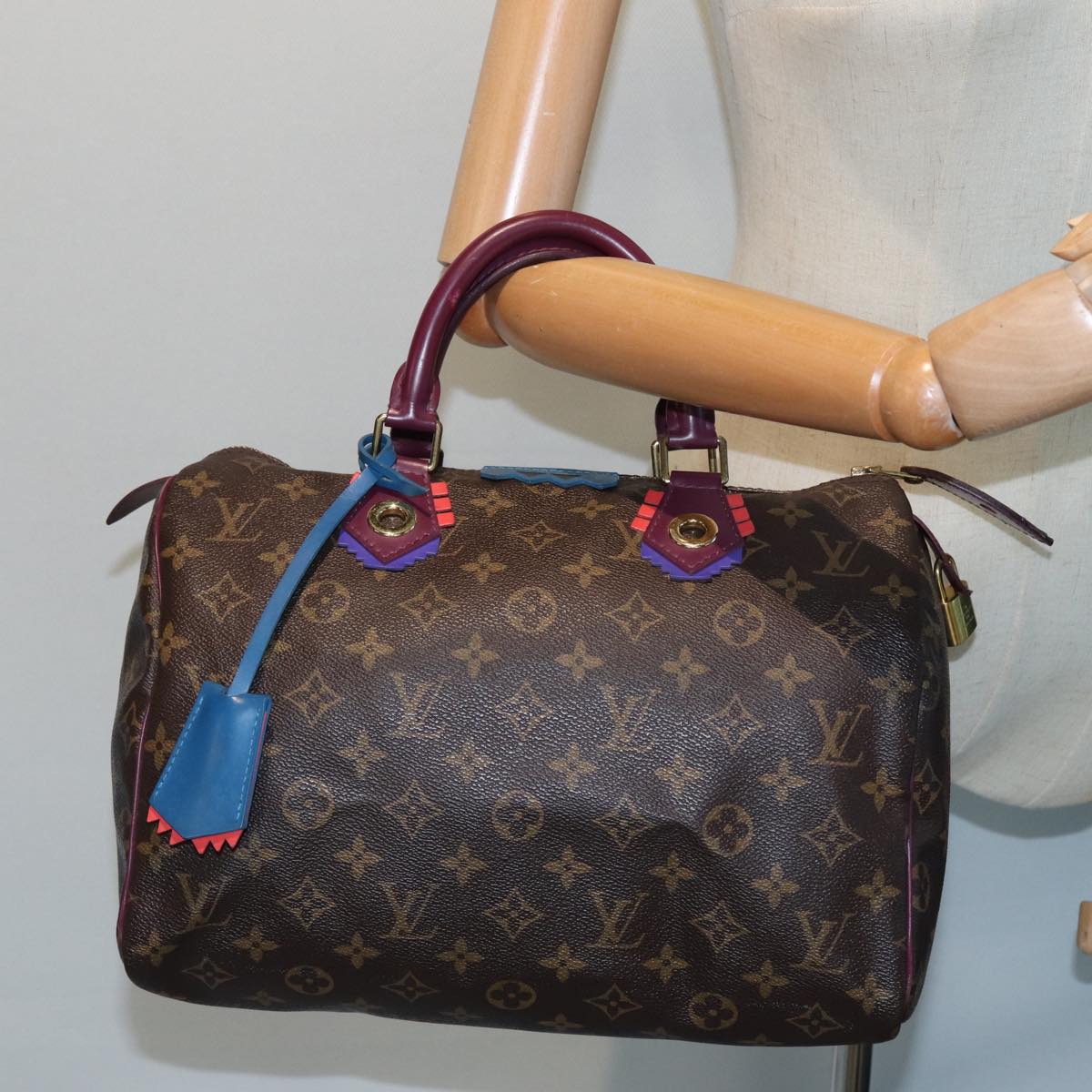 LOUIS VUITTON Monogram Totem Speedy 30 Hand Bag M41666 LV 83082