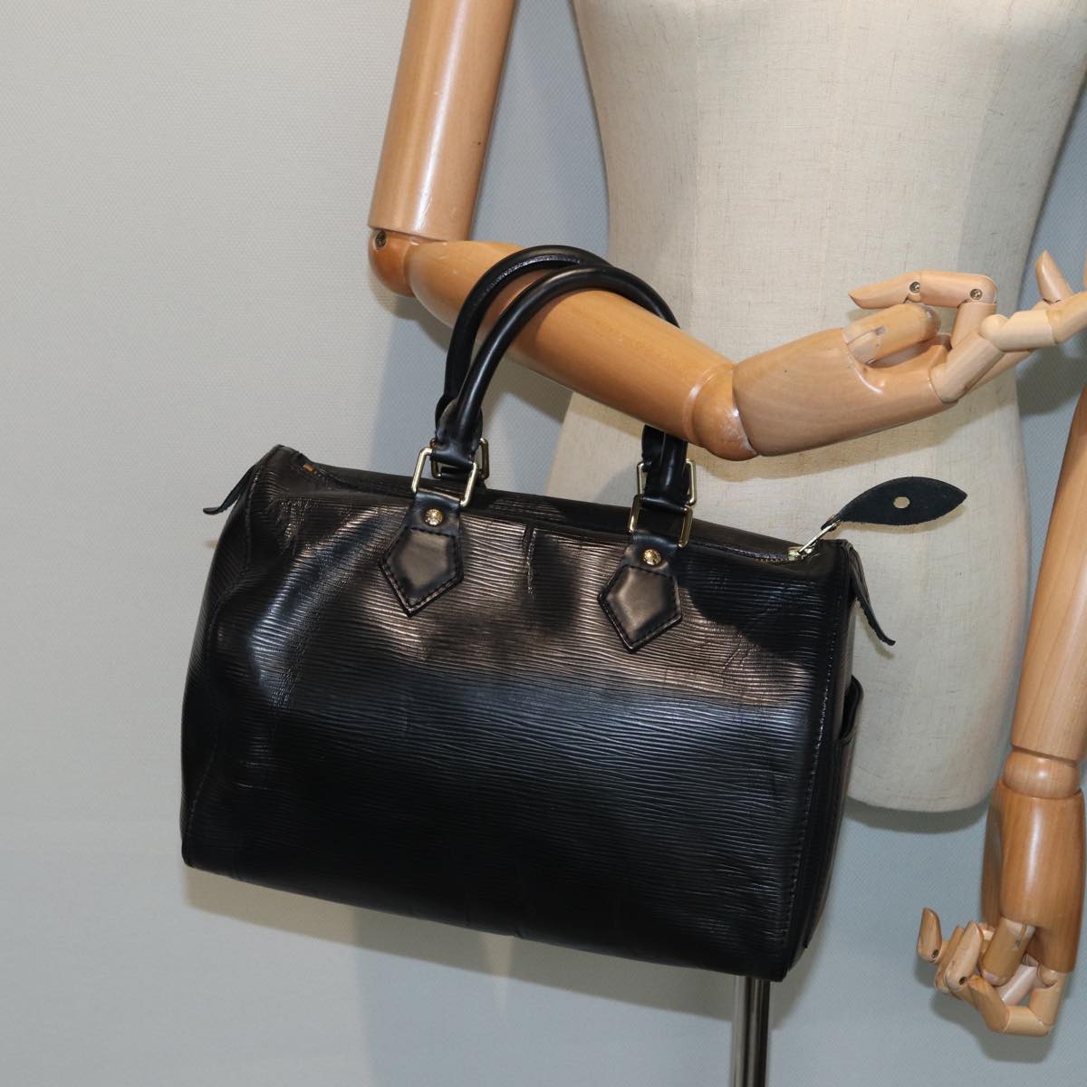 LOUIS VUITTON Epi Speedy 25 Hand Bag Black M43012 LV 83084