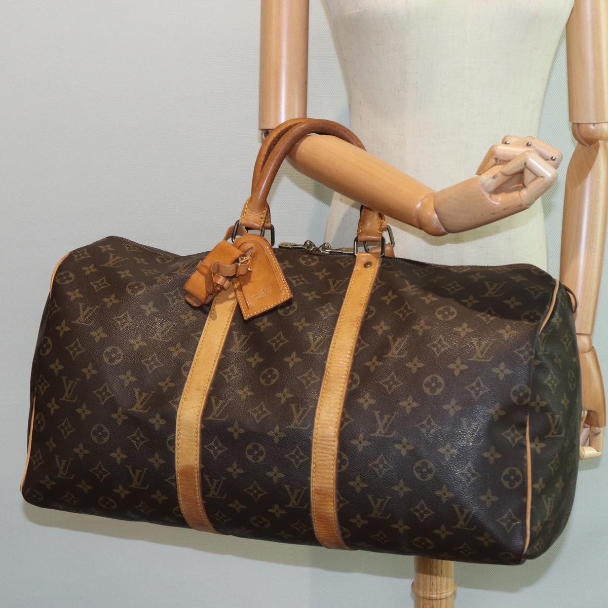 LOUIS VUITTON Monogram Keepall 50 Boston Bag M41426 LV 83087