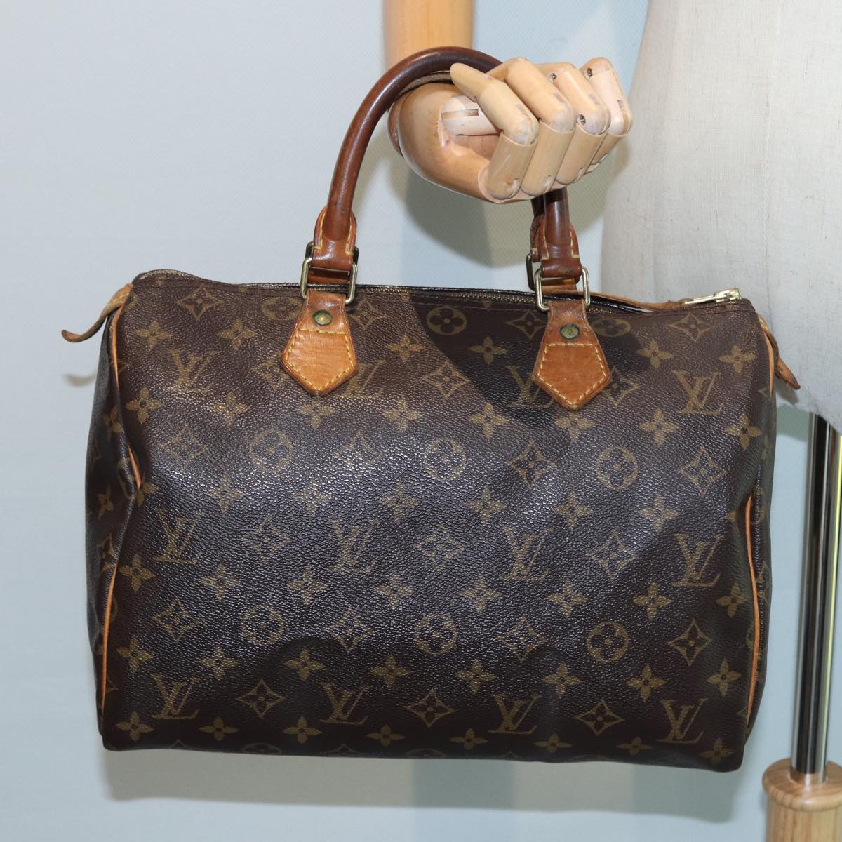 LOUIS VUITTON Monogram Speedy 30 Hand Bag M41526 LV 83102