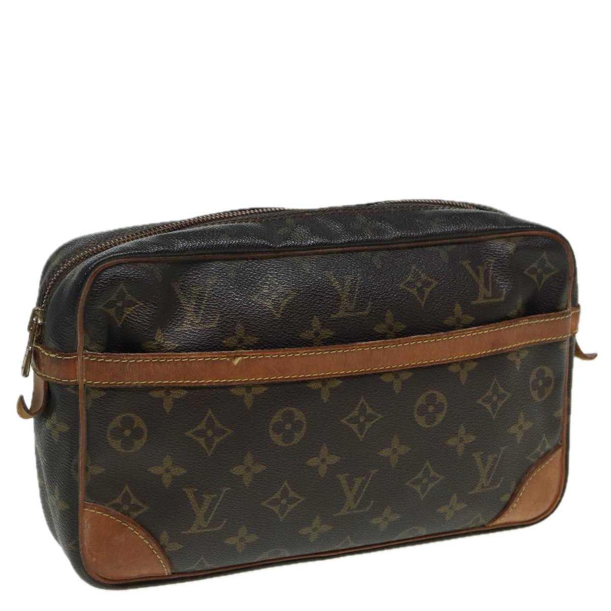 LOUIS VUITTON Monogram Compiegne 28 Clutch Bag M51845 LV 83111