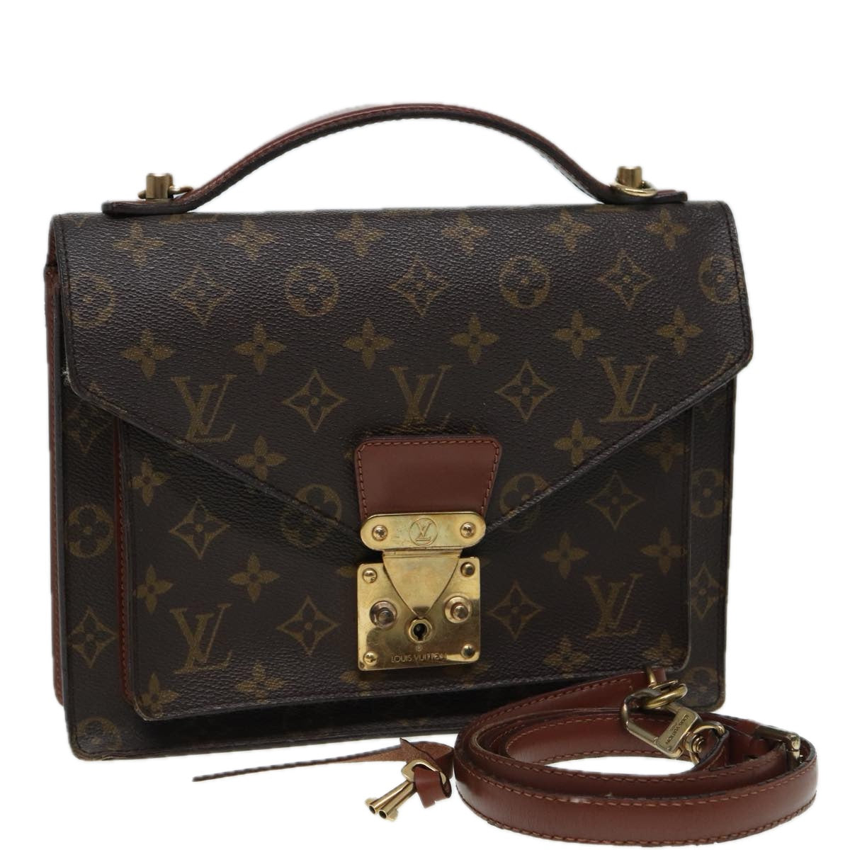 LOUIS VUITTON Monogram Monceau 26 Shoulder Bag M51187 LV 83115