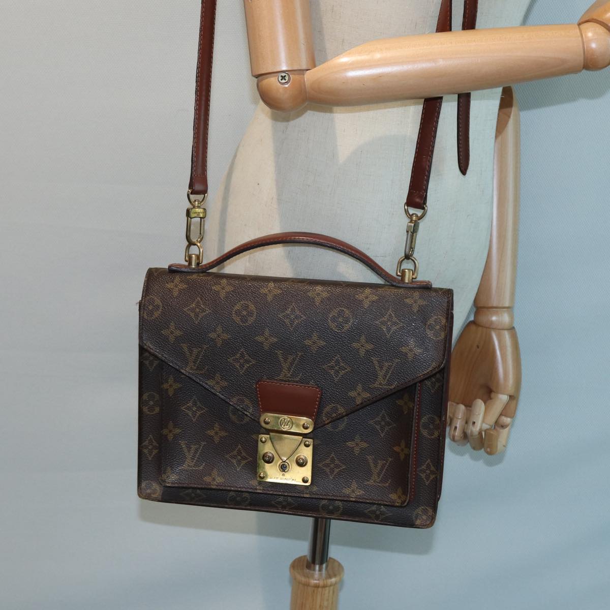 LOUIS VUITTON Monogram Monceau 26 Shoulder Bag M51187 LV 83115