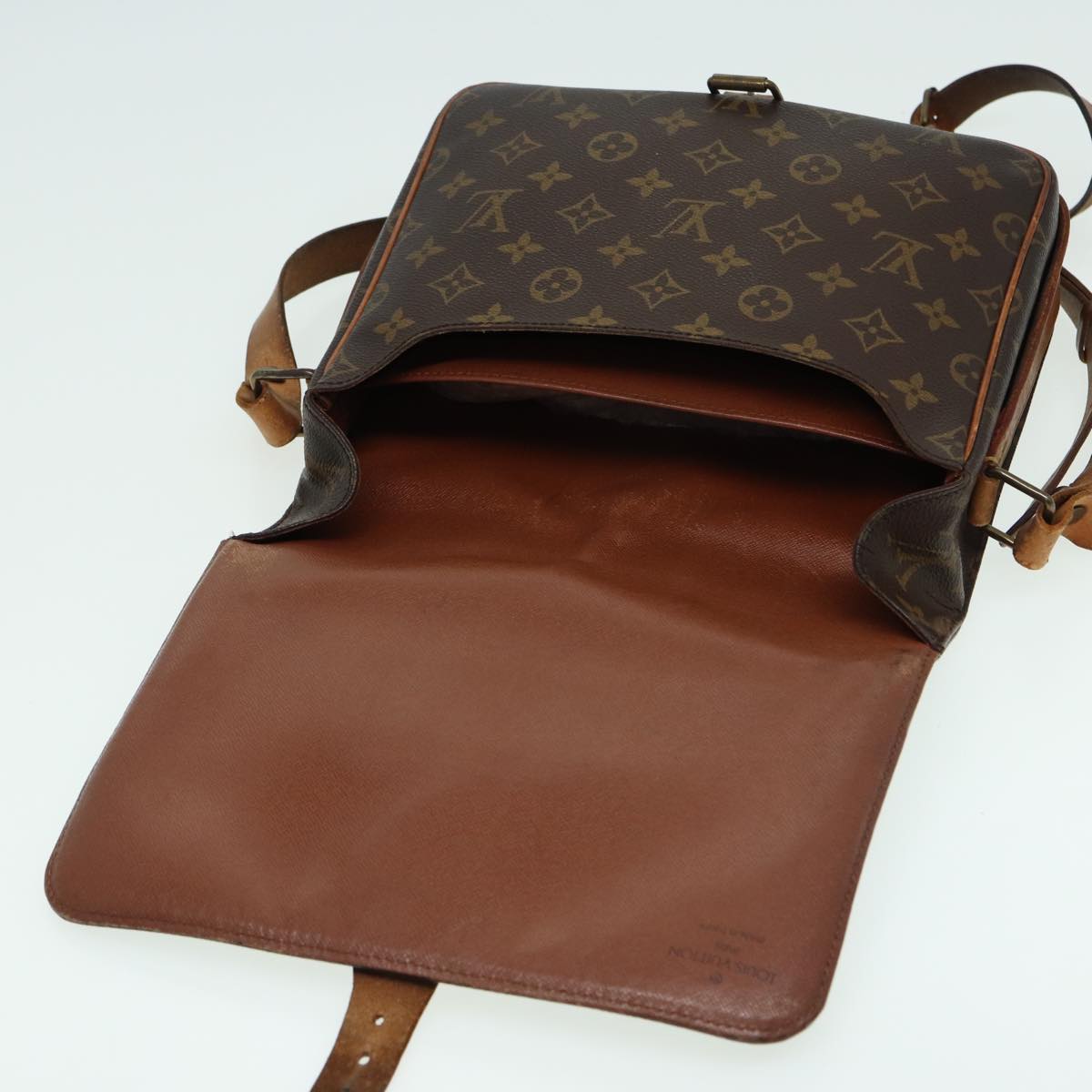LOUIS VUITTON Monogram Cartouchiere MM Shoulder Bag M51253 LV 83116