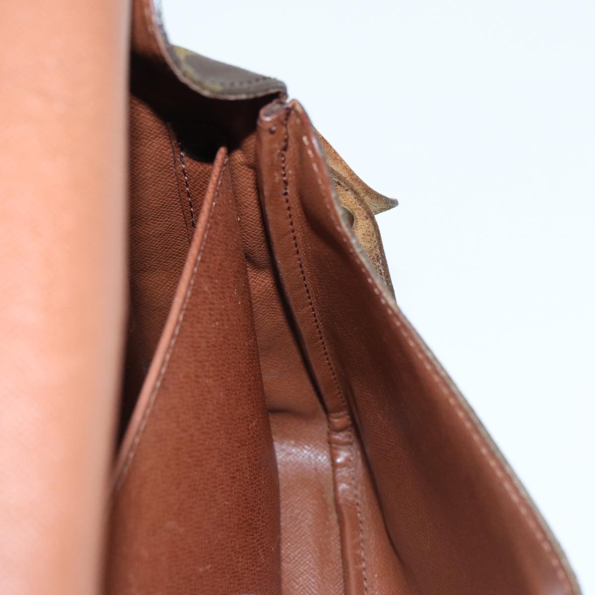 LOUIS VUITTON Monogram Cartouchiere MM Shoulder Bag M51253 LV 83116