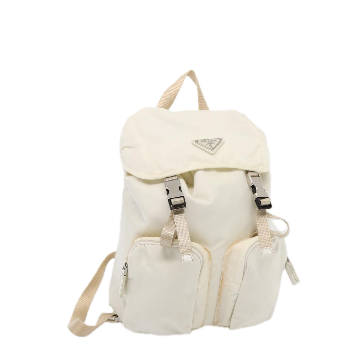 Luxury Prada Backpack Nylon White  83158