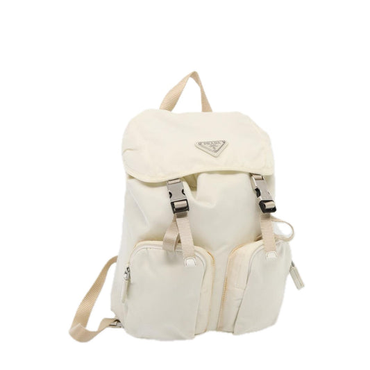 Luxury Prada Backpack Nylon White  83158