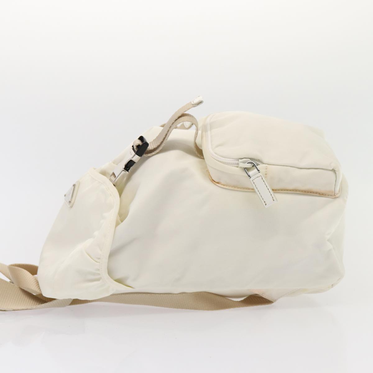 Luxury Prada Backpack Nylon White  83158