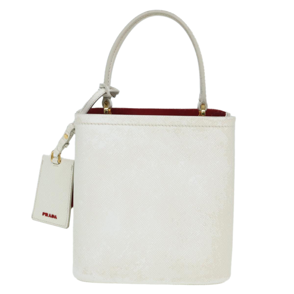 Luxury Prada Hand Bag Nylon Leather 2way White  83161