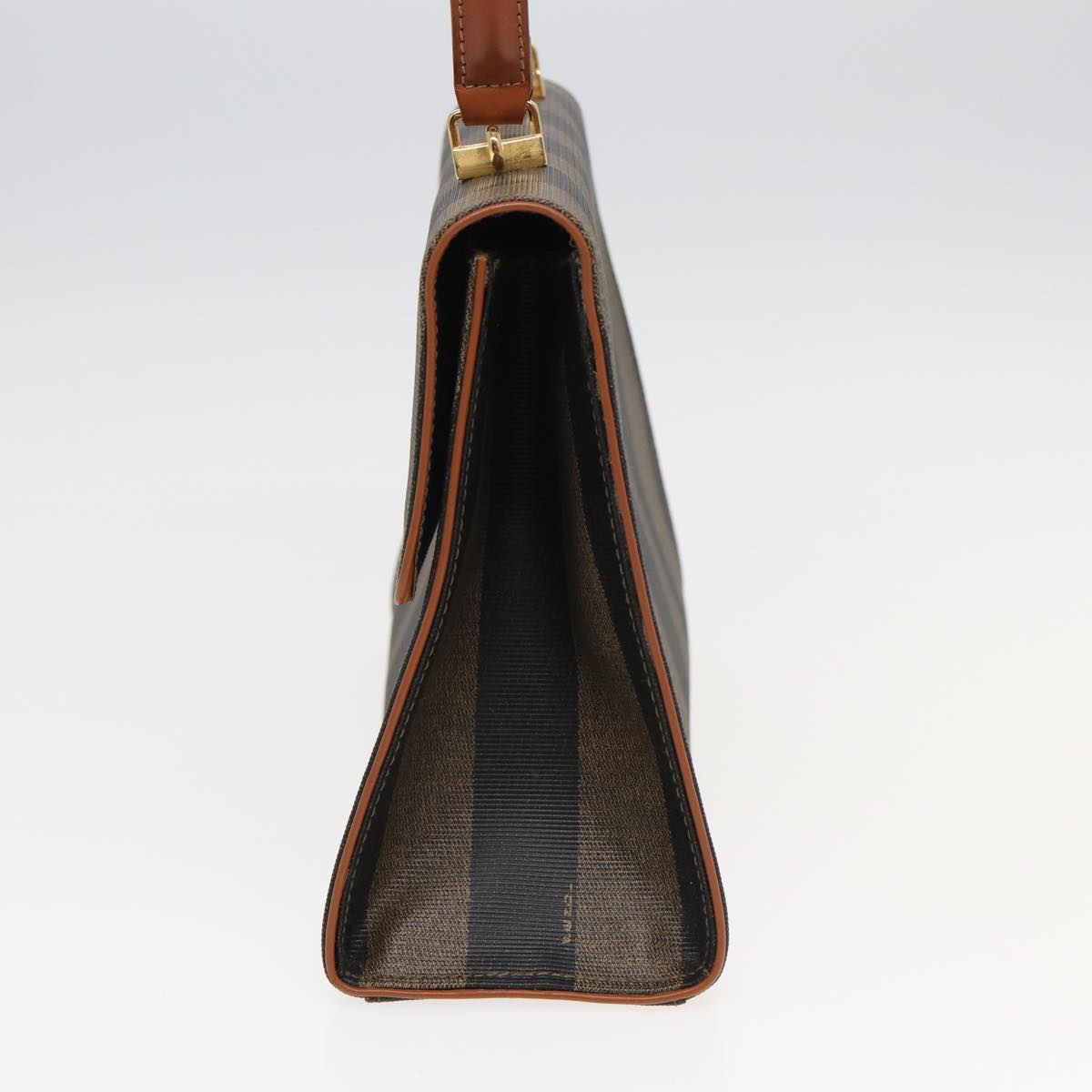 Luxury Fendi Pecan Canvas Hand Bag Black Brown83199