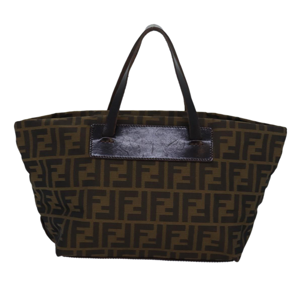 Luxury Fendi Zucca Canvas Hand Bag Brown Black83230