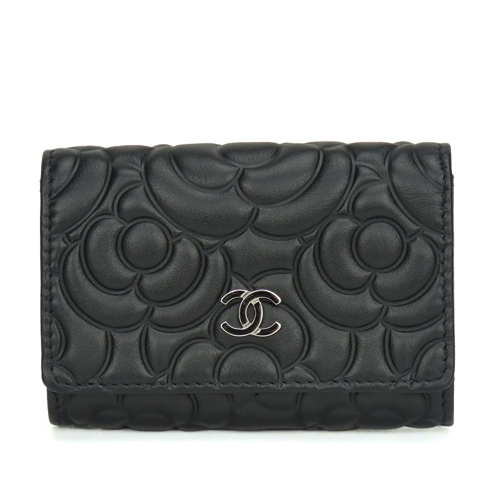 Chanel Camelia Leather Key Holder 4 Hooks