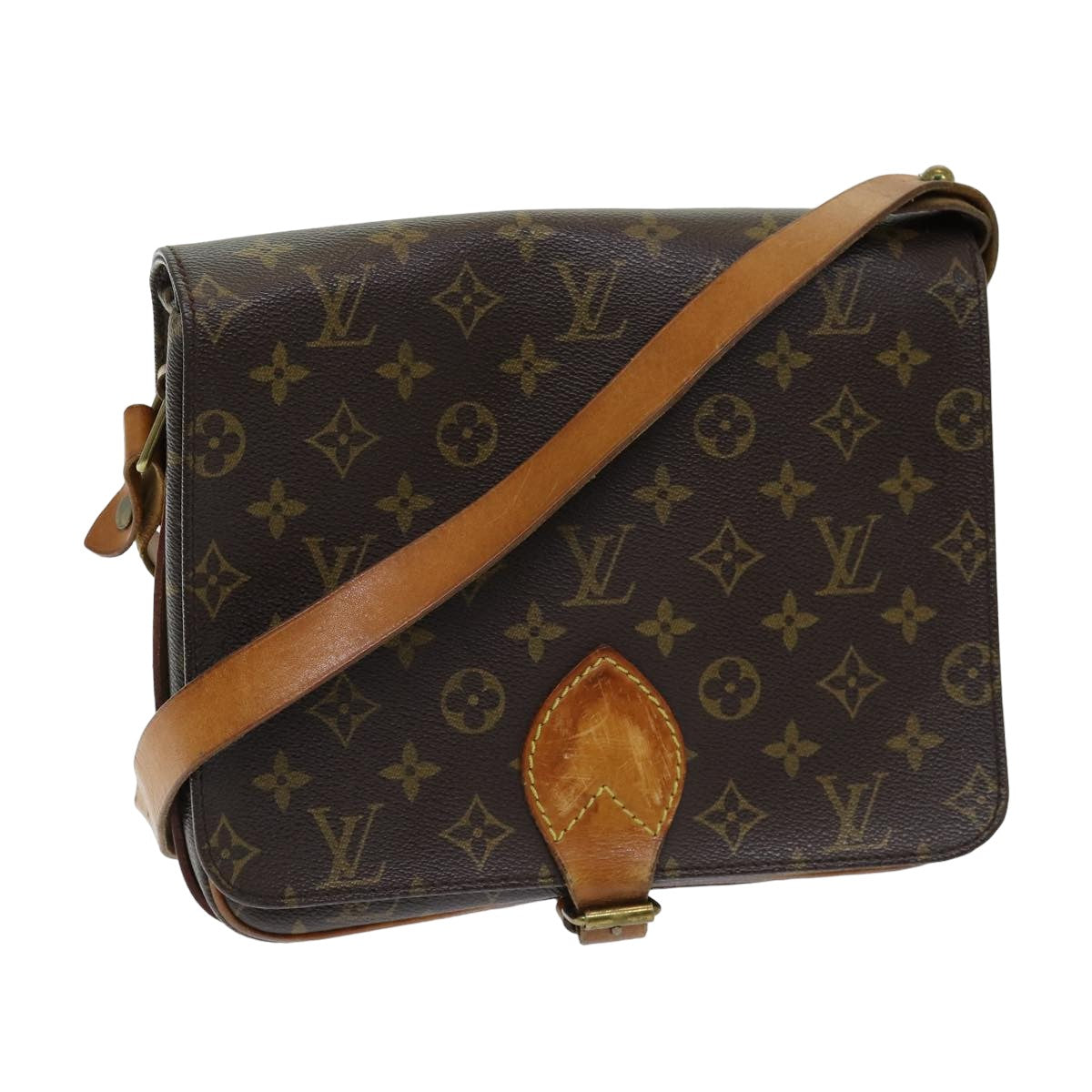 LOUIS VUITTON Monogram Cartouchiere GM Shoulder Bag M51252 LV 83244