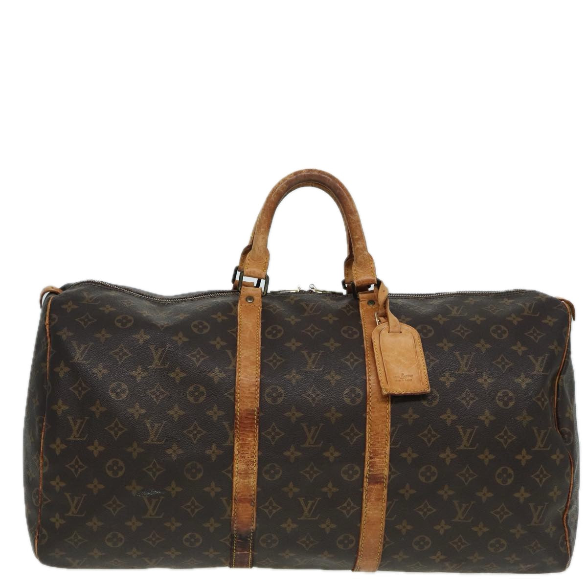 LOUIS VUITTON Monogram Keepall 55 Boston Bag M41424 LV 83281