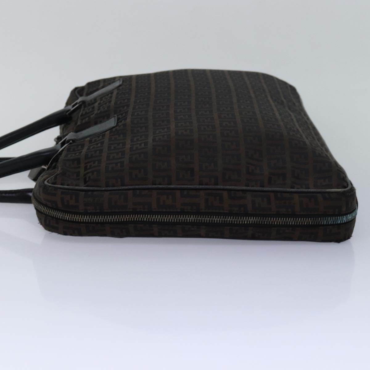 Luxury Fendi Zucchino Canvas Hand Bag Brown Black83318